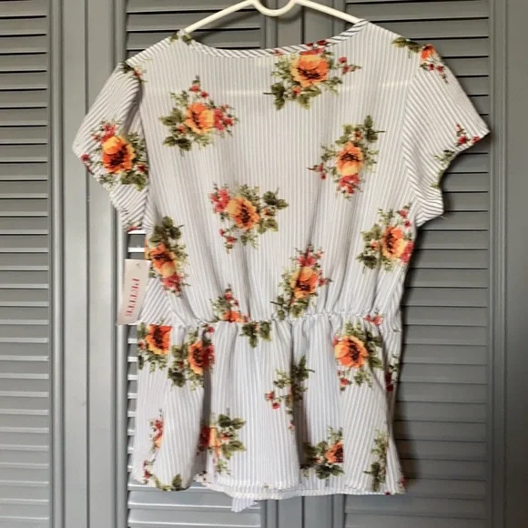 Tiffany & Grey : Striped Blouse - Petite Medium - Picture 4 of 8